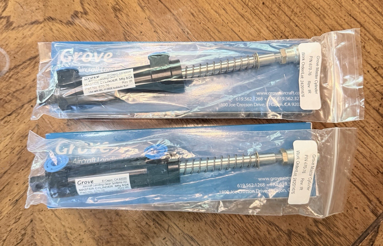 Grove 670-76 Aircraft Master Cylinders