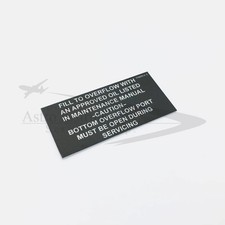 HAMILTON SUNDSTRAND - INSTRUCTION PLATE