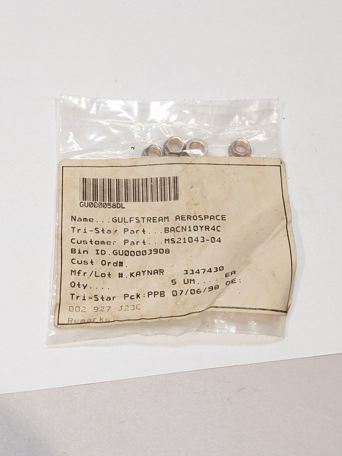 Kaynar (5) MS21043-04 Aerospace Self Locking