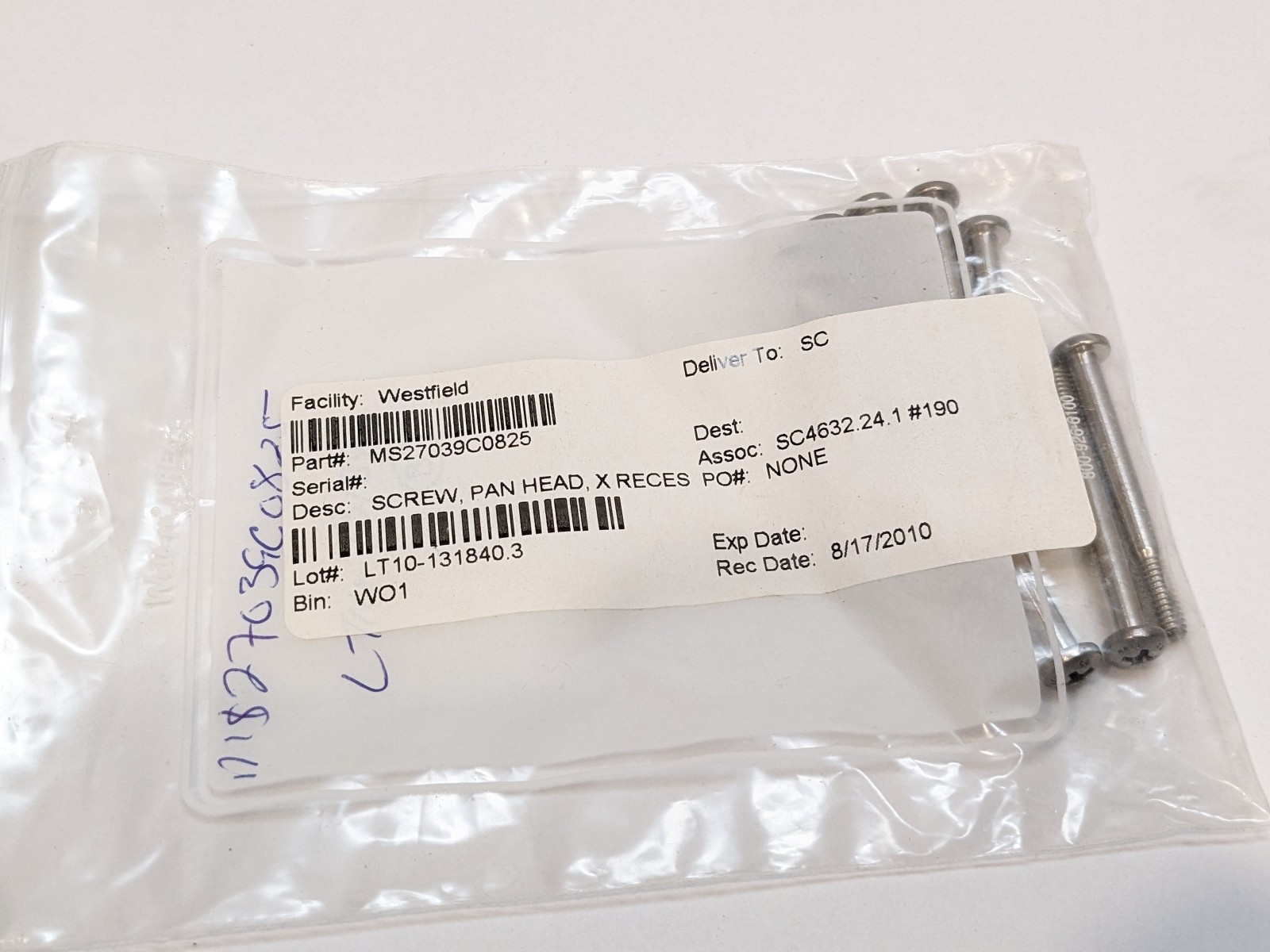 Lot 8 MS27039C0825 Aircraft Pan