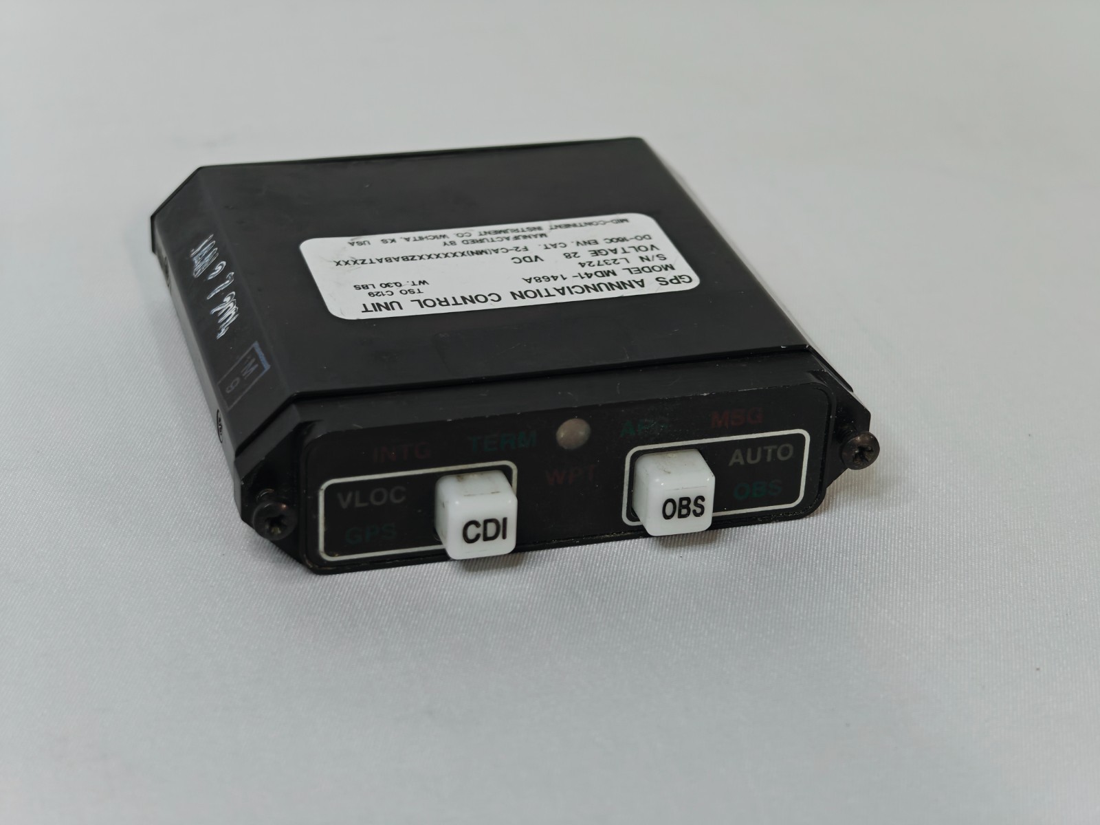 Mid-Continent MD41-1468A GPS Annunciation Control Unit