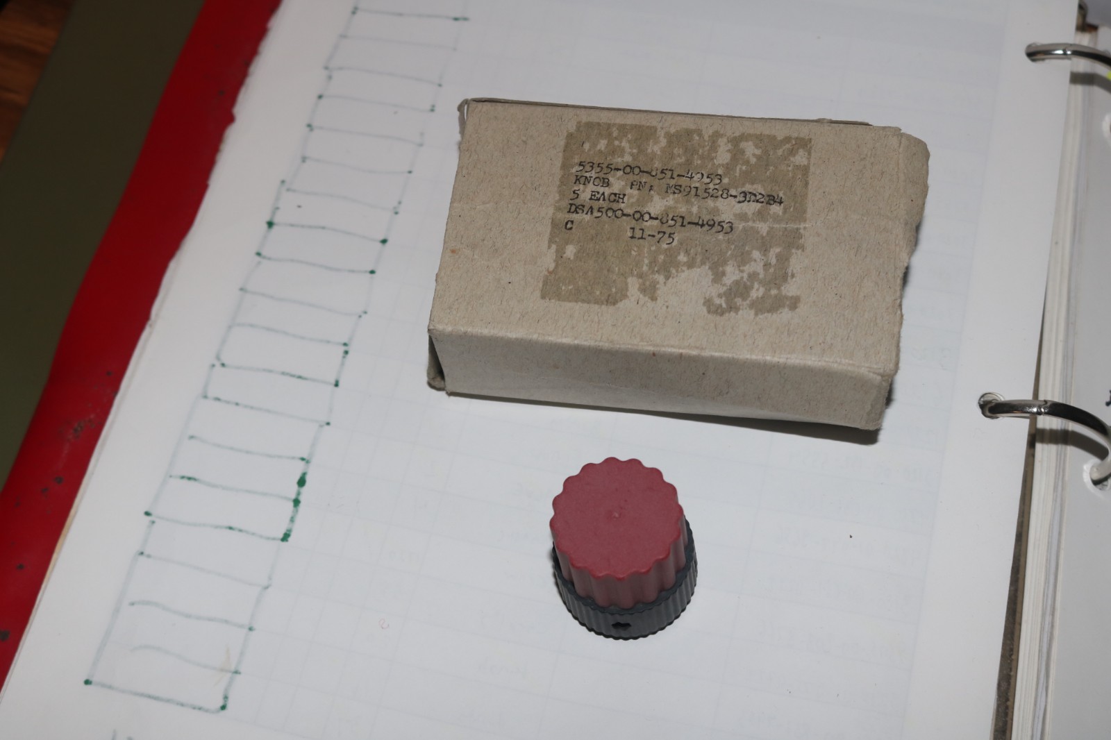 Military Standards NOS USGI aircraft cockpit knob
