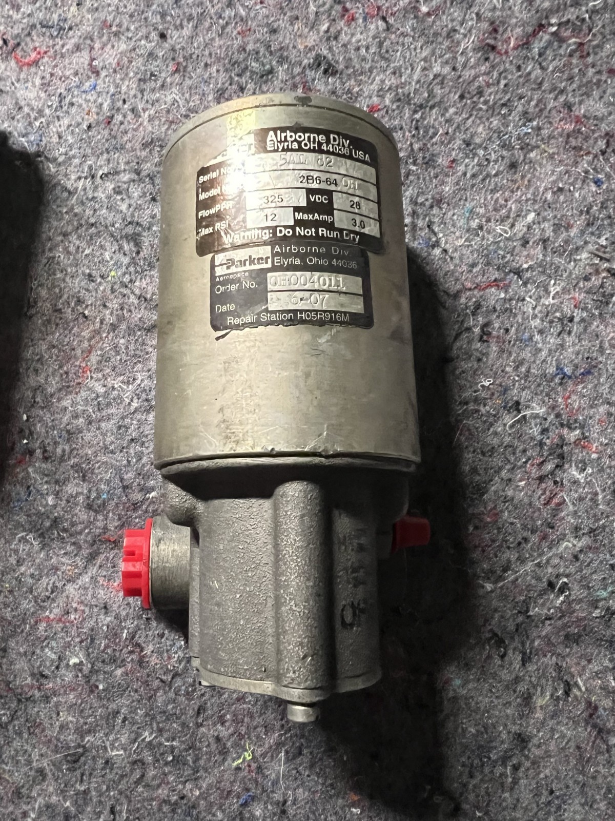 Piper 2B6-64 481-801 Navajo Fuel Pump Core