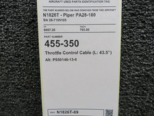 Piper 455-350 (Alt: PS50146-13-6) PA28-180 Throttle