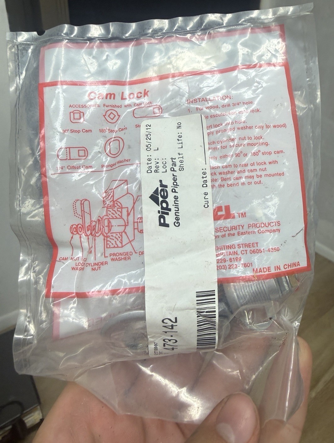 Piper NEW Aircraft Cam Lock Assembly