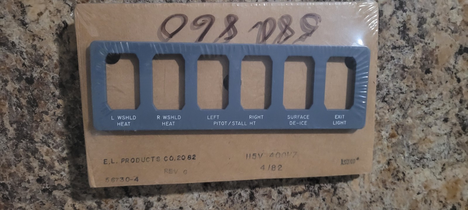 Piper New Illuminated Switch Panel Pn# 580-860