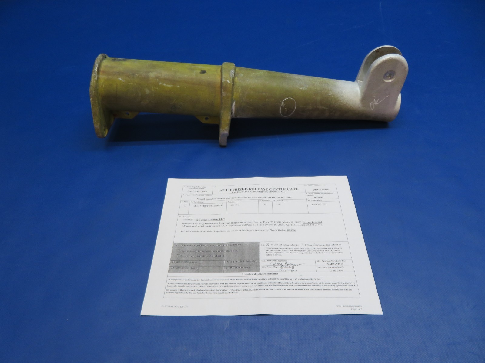 Piper PA-28 Main Gear Housing P/N