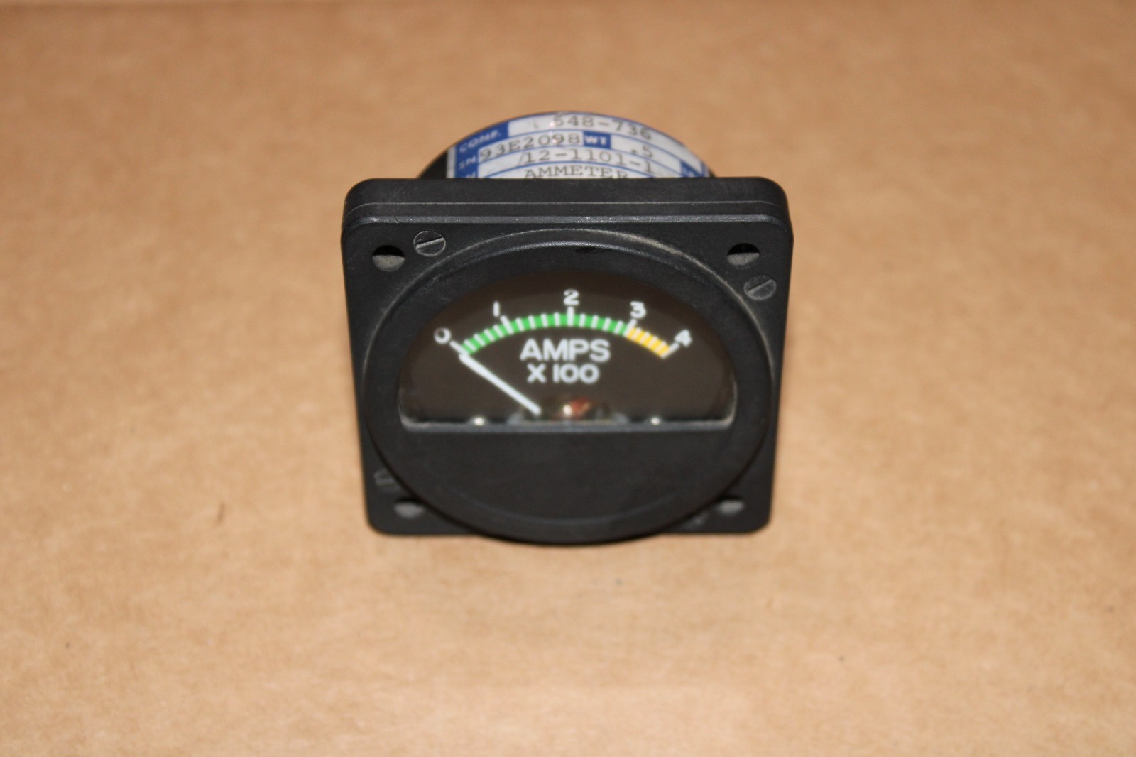 RC Allen 12-1101-1 Aircraft Ammeter Piper 548-736
