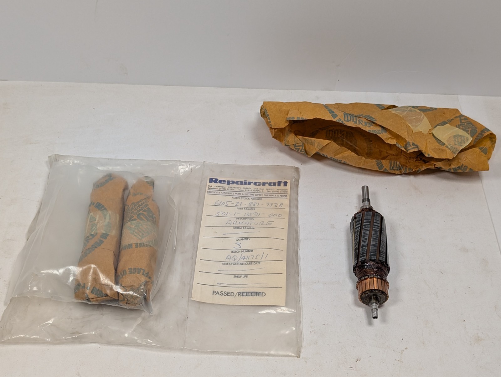 Repaircraft 3X Armature Assembly 501-1-13591-000 NSN