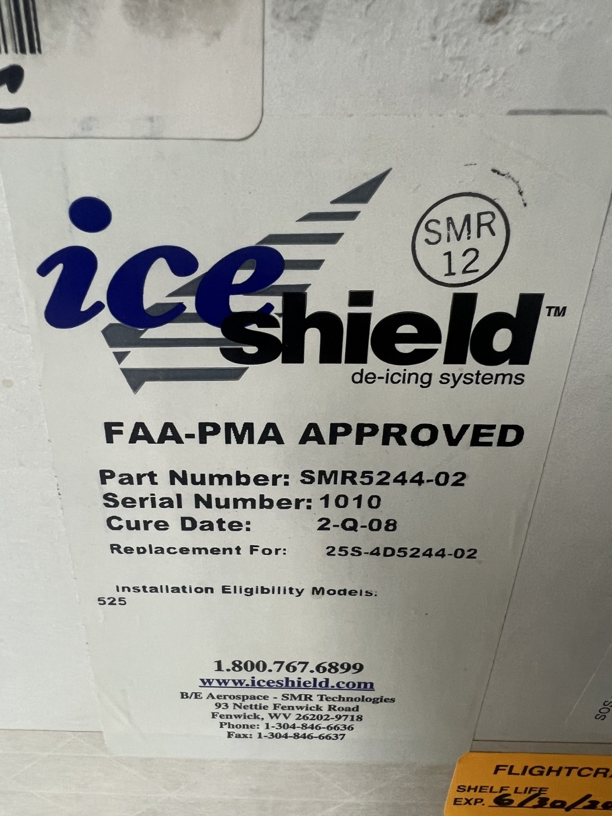 Smr Deice Boot 5244-02 For Cessna