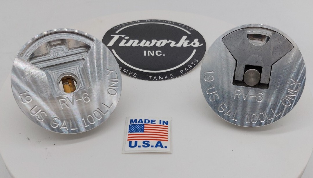 Tinworksinc VANS RV-4-6-7-8 Aircraft Gas Cap