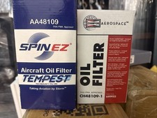 Two 48109 Aircraft Oil Filters
