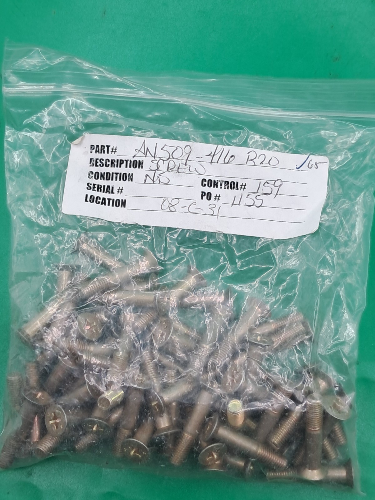 Unbranded AN509-416R20 Screws Aviation (Quantity 65)