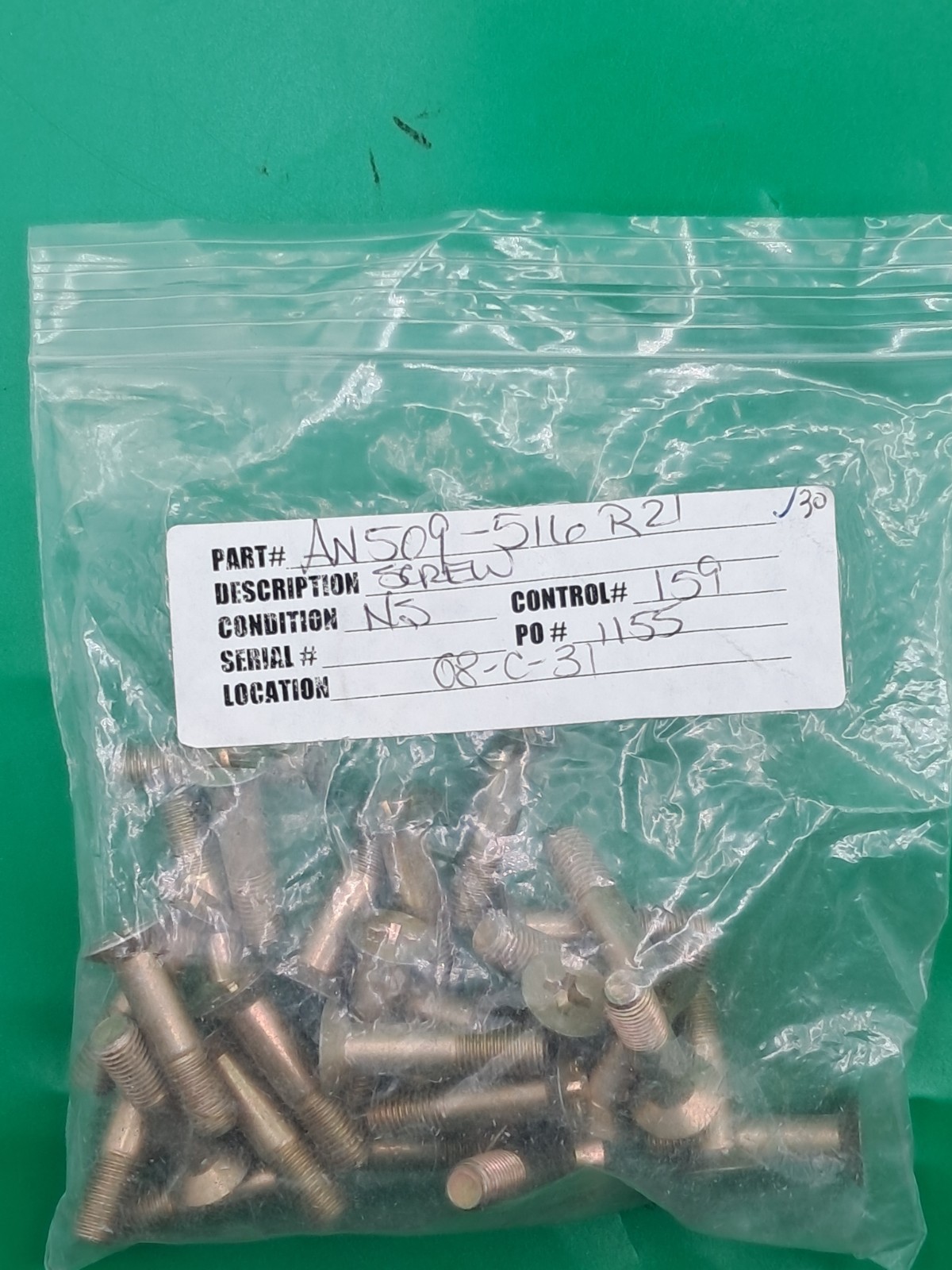 Unbranded AN509-516R21 Screws Aviation (Quantity 30)
