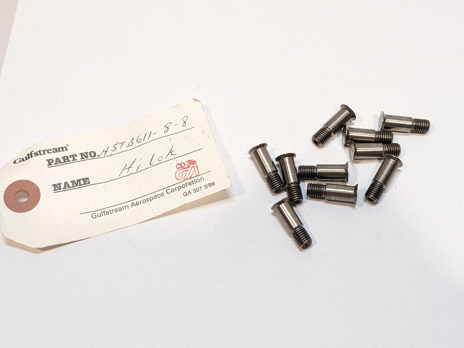 Unknown Lot of (10) HSTB611-8-8 Hi-Lok