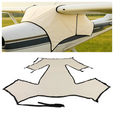 Cessna White Canvas Cabin Cover Windshield