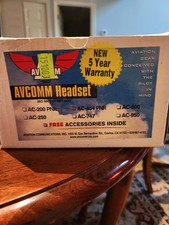 AVCOMM AC-454 Aviation Headset Headphones