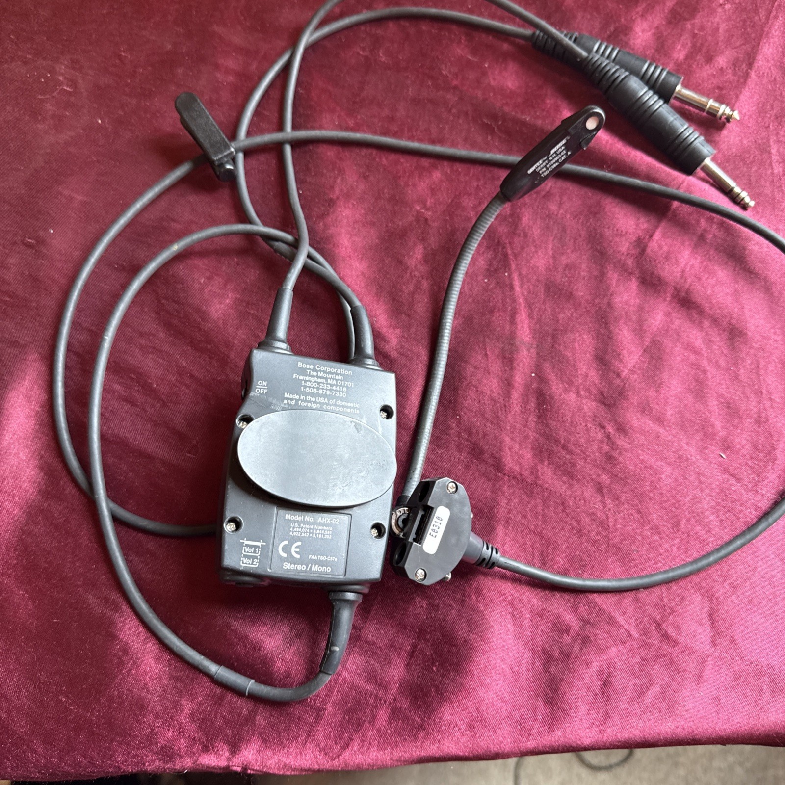 Bose Aviation Headset X A10 Control