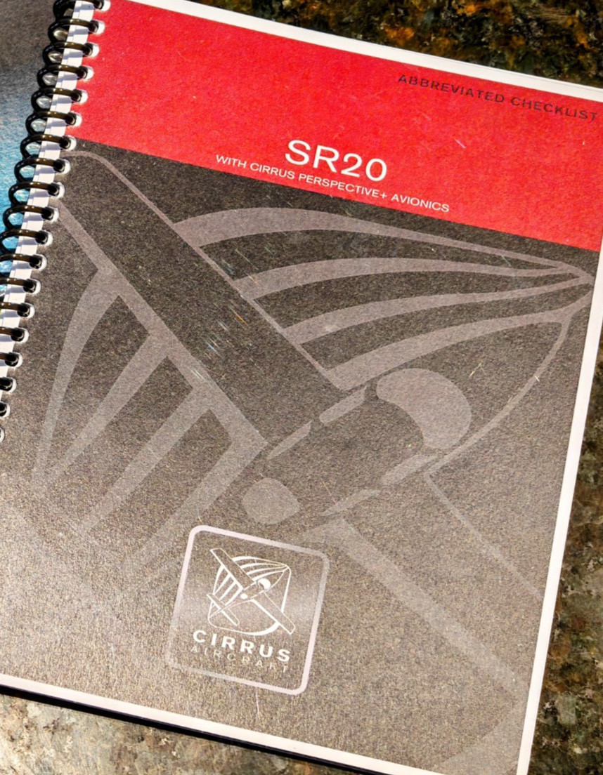 Cirrus SR20 with Perspective Abbreviated Checklist