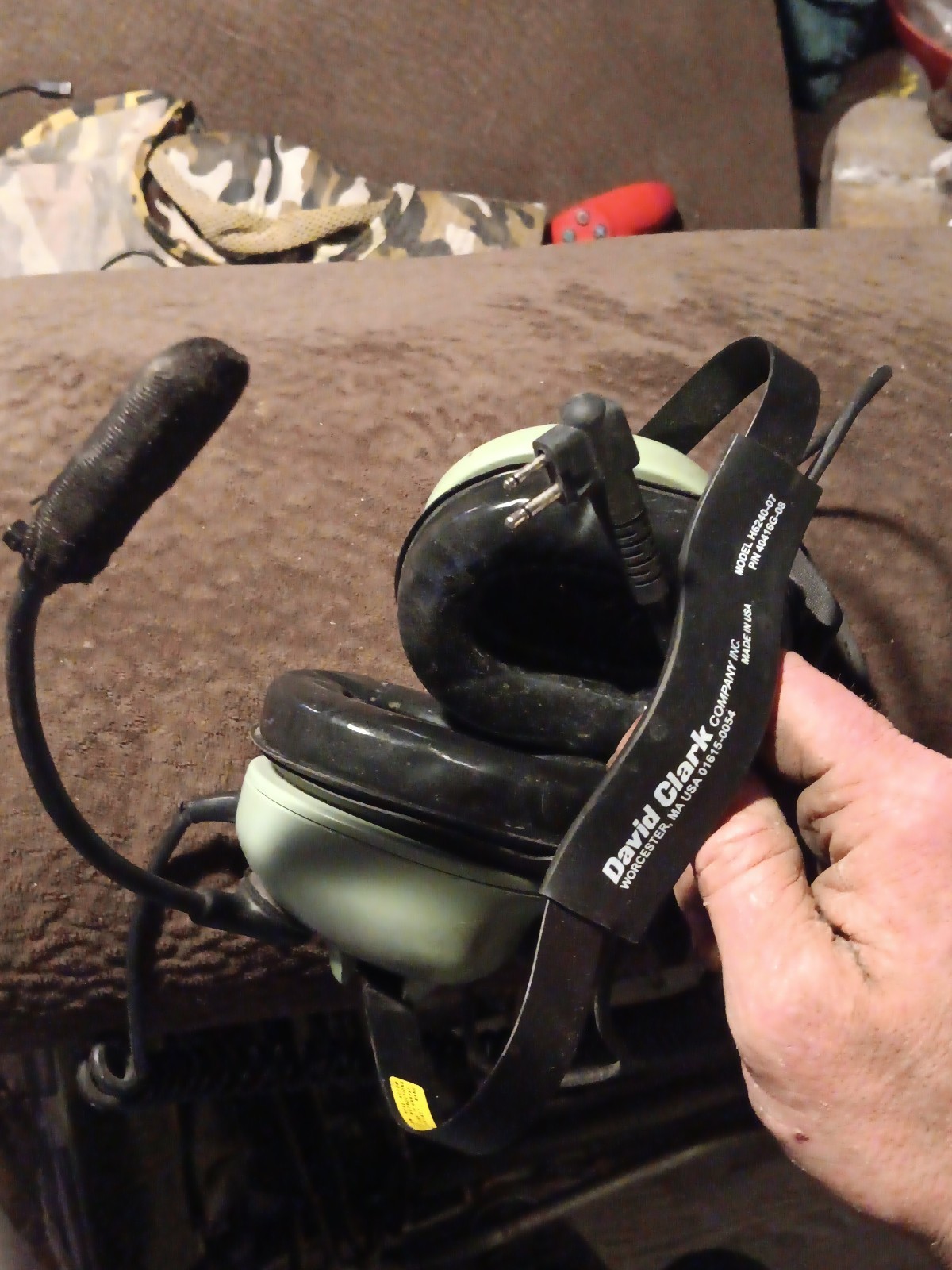 David Clark MODEL H6240-07 Aviation Pilot Head