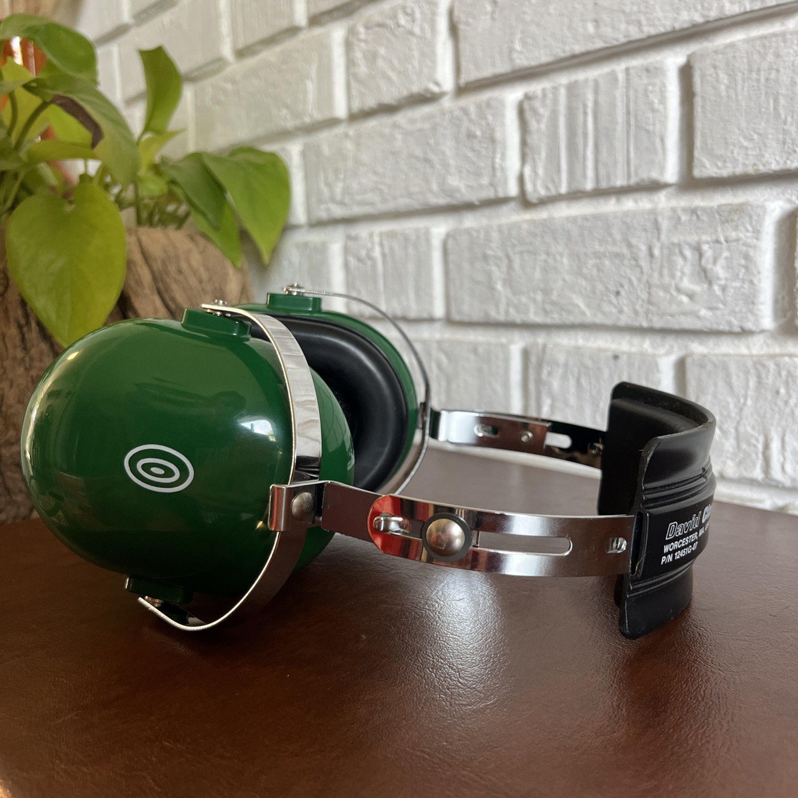 David Clark Vintage Green Straightaway Model 10AS