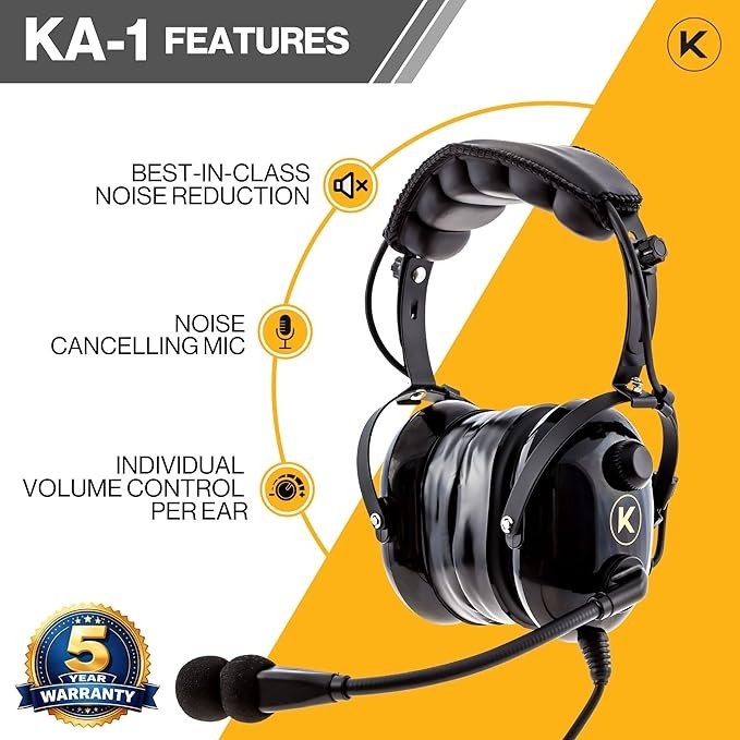 Unbranded KA-1 General Aviation Headset for