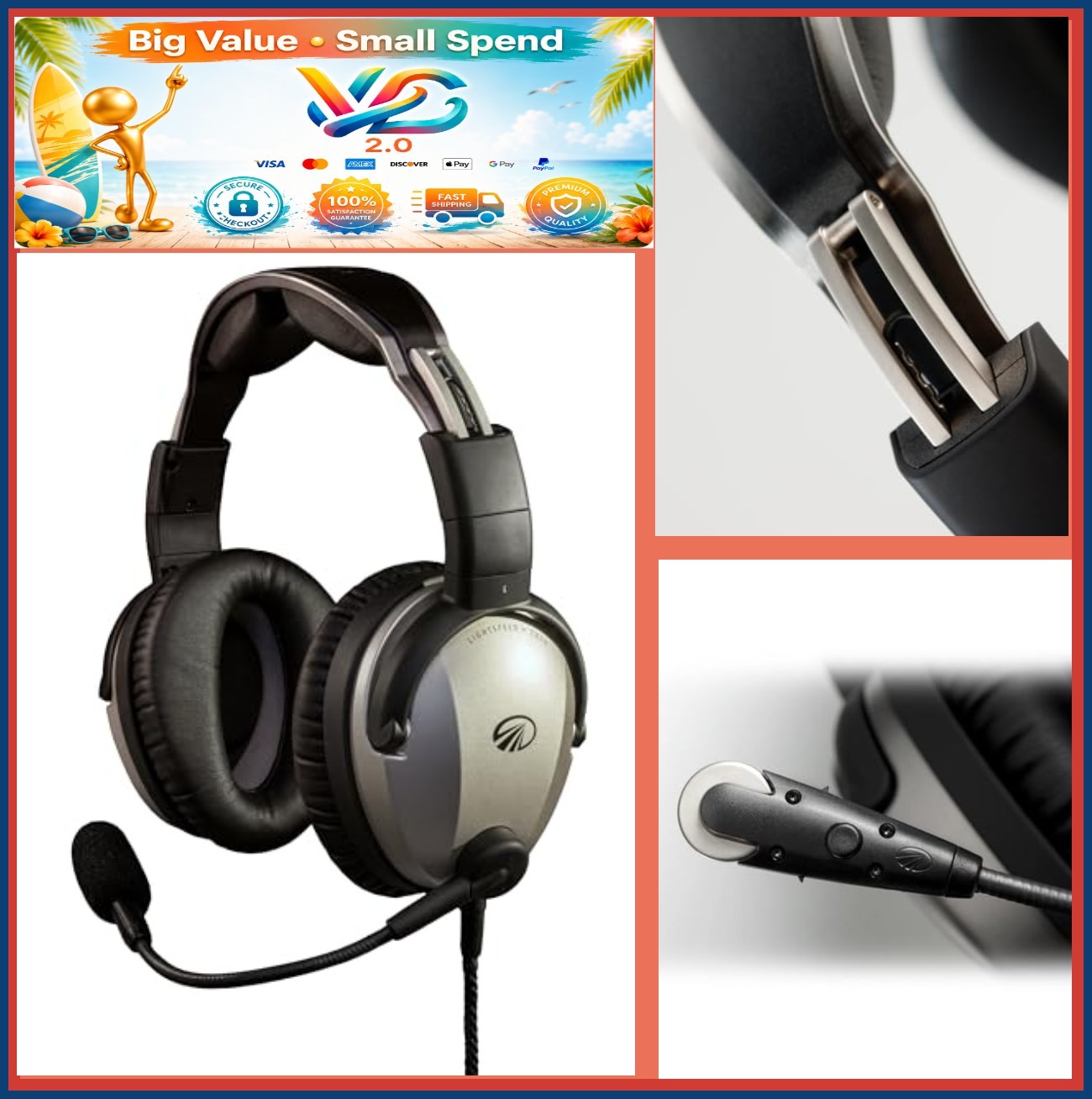 Unbranded NEW Zulu 3 Aviation Headset