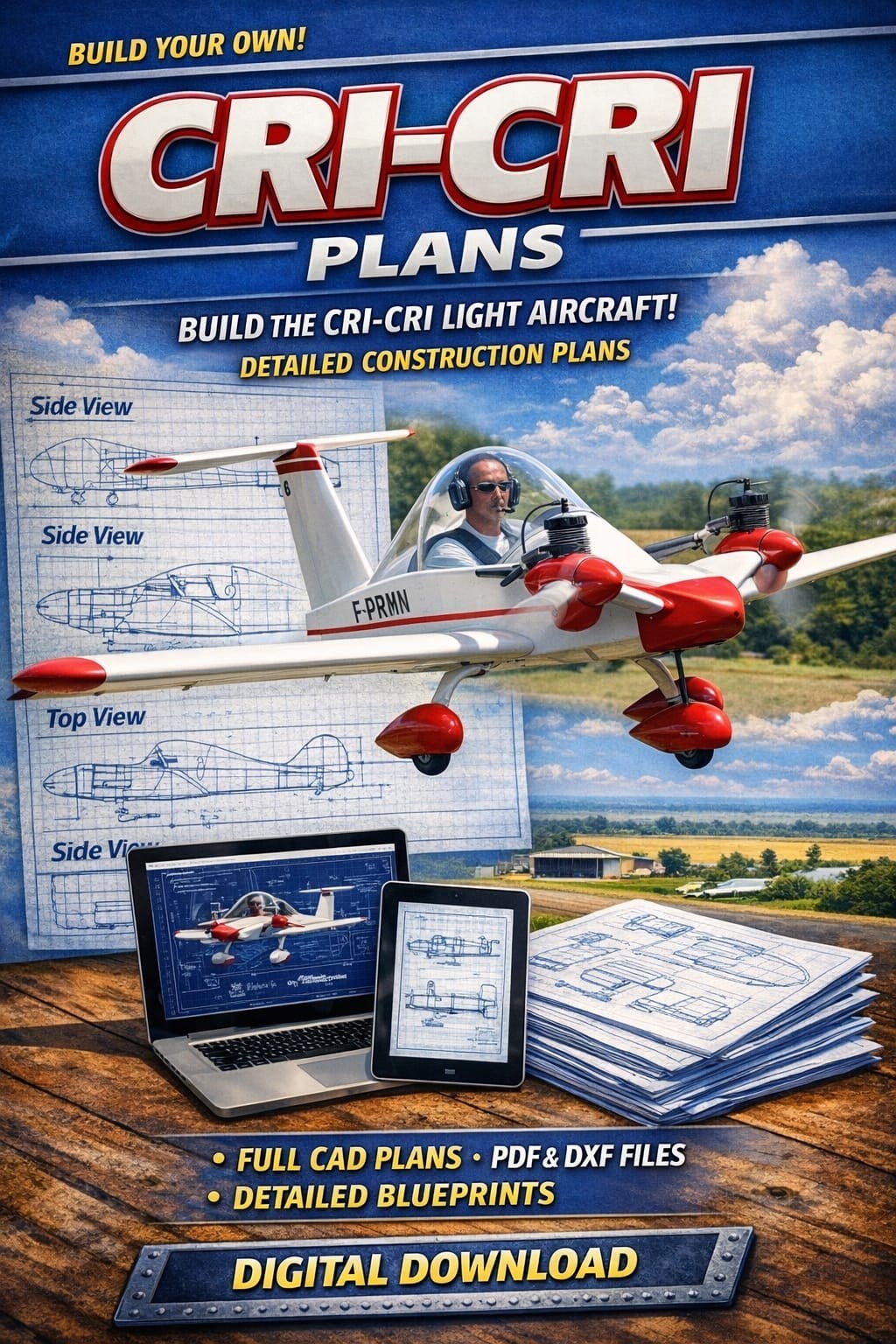 Plans Ultralight Aircraft ,,Cri-Cri ,,Plans