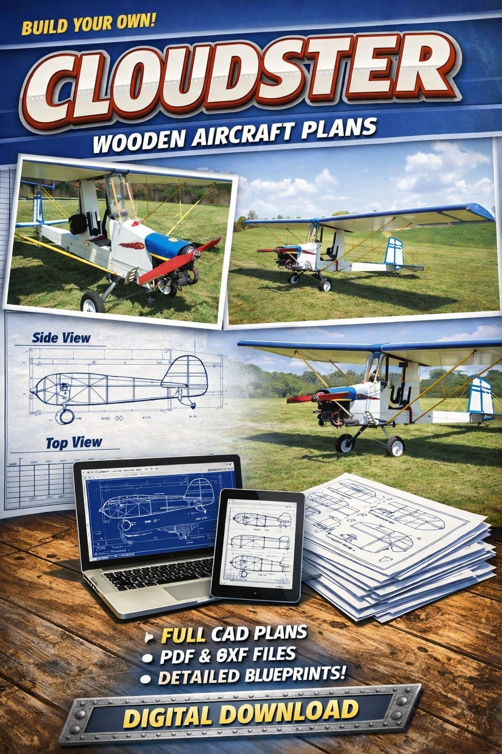 Simplex Cloudster Wooden Airplane Plans