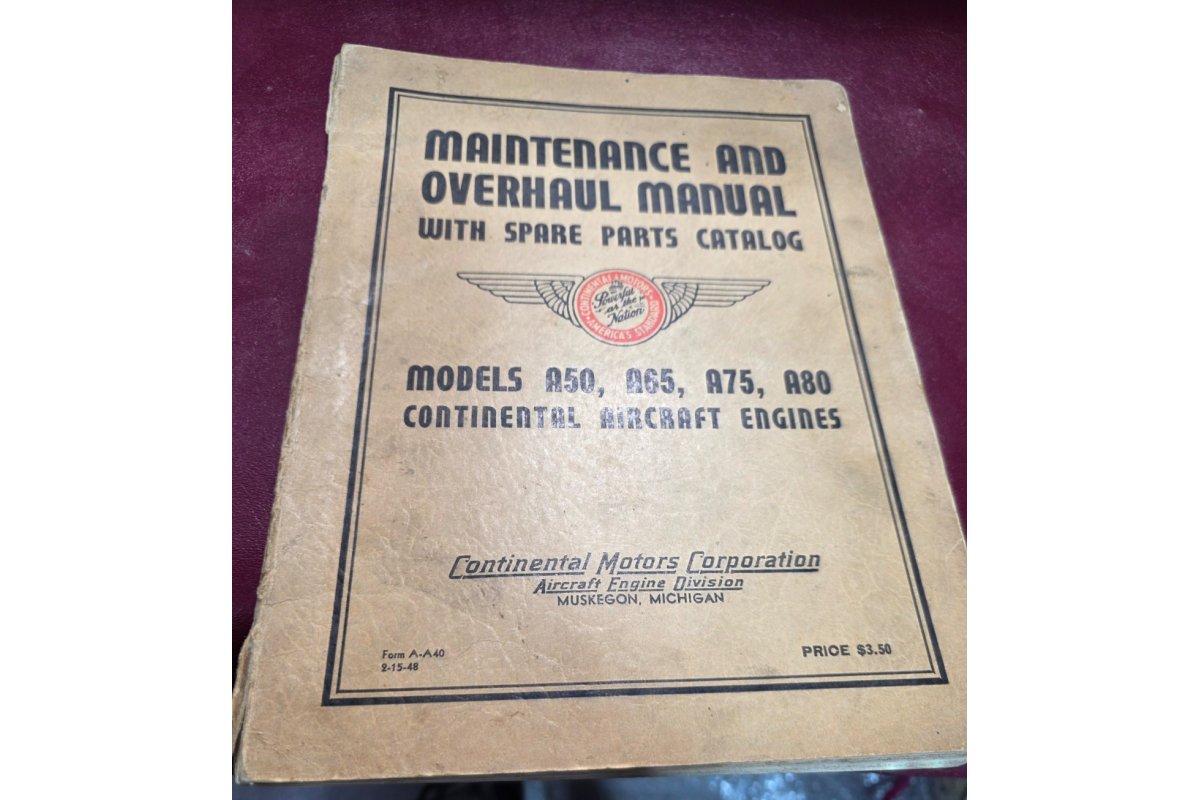 1944 Continental Motors Corporation Continental Aircraft Models A50