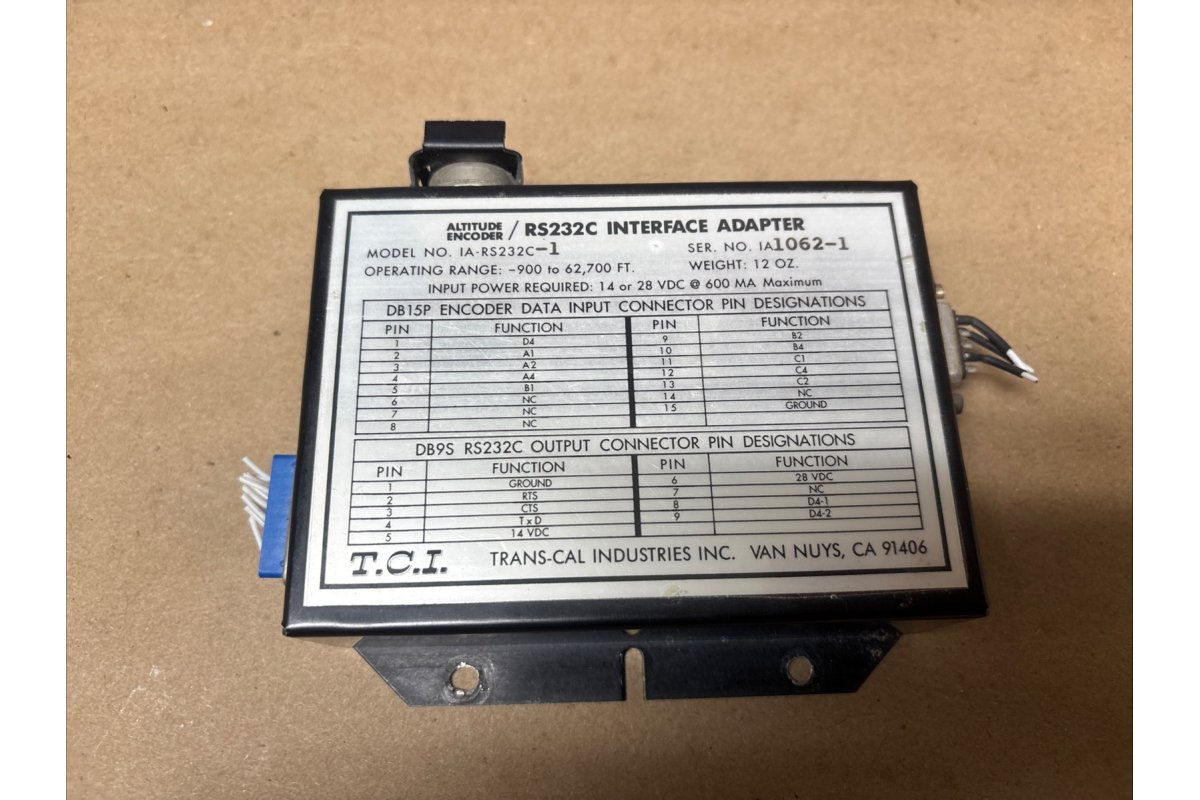 T.c.i. Trans-Cal TCI IA-RS232C Altitude Encoder