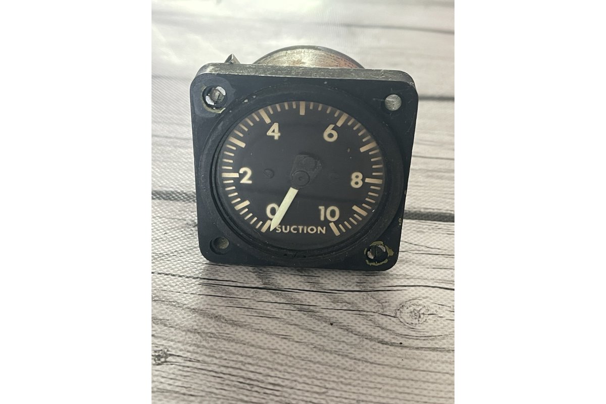 Manning Maxwell & Moore Vintage Military Aircraft Suction Gauge