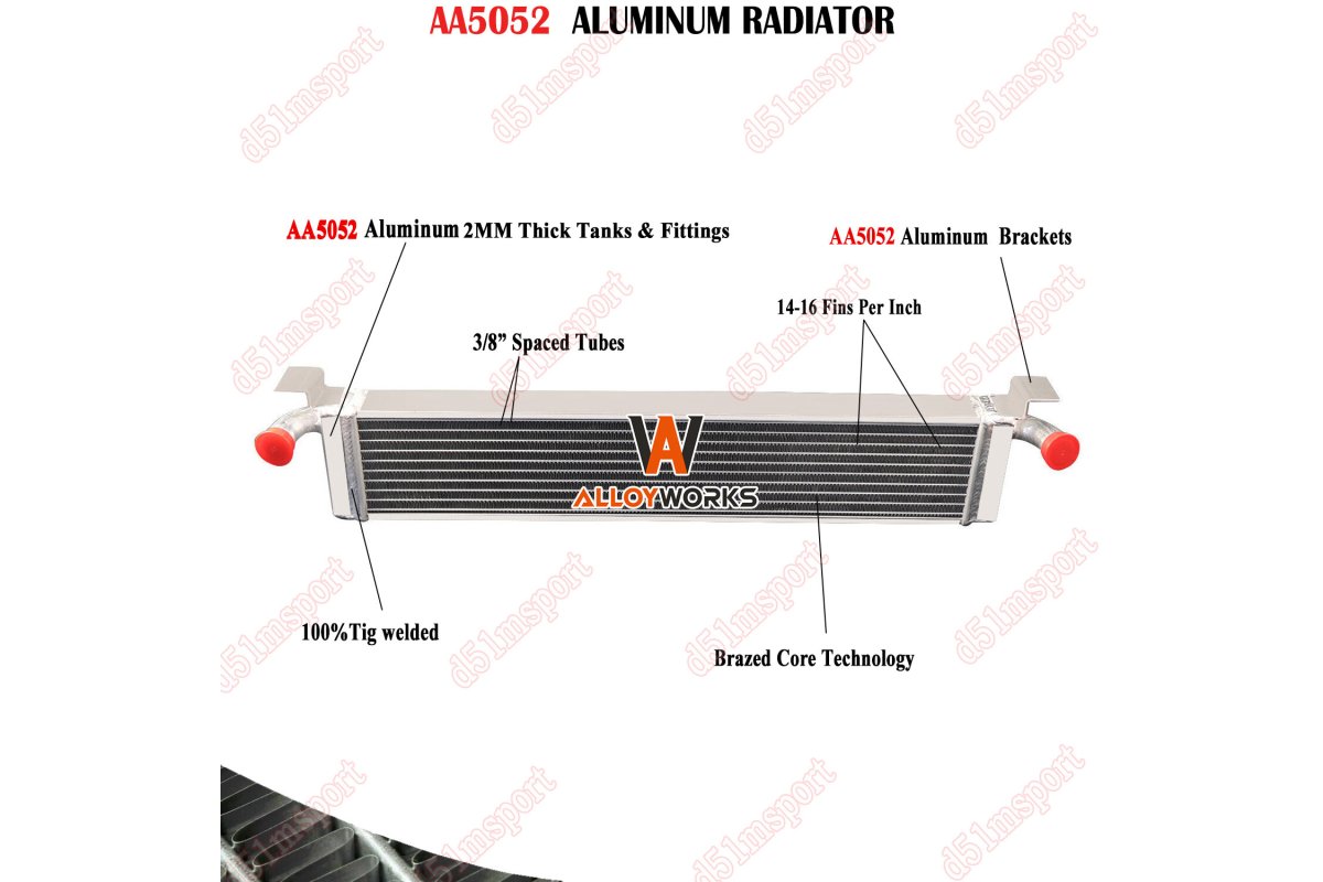 1997 Alloyworks 2 ROW Aluminum Radiator For