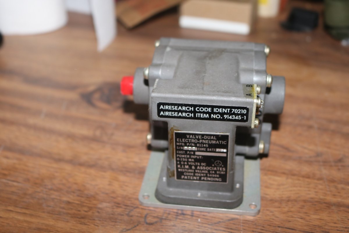 Kim NOS Airesearch electro pneumatic valve