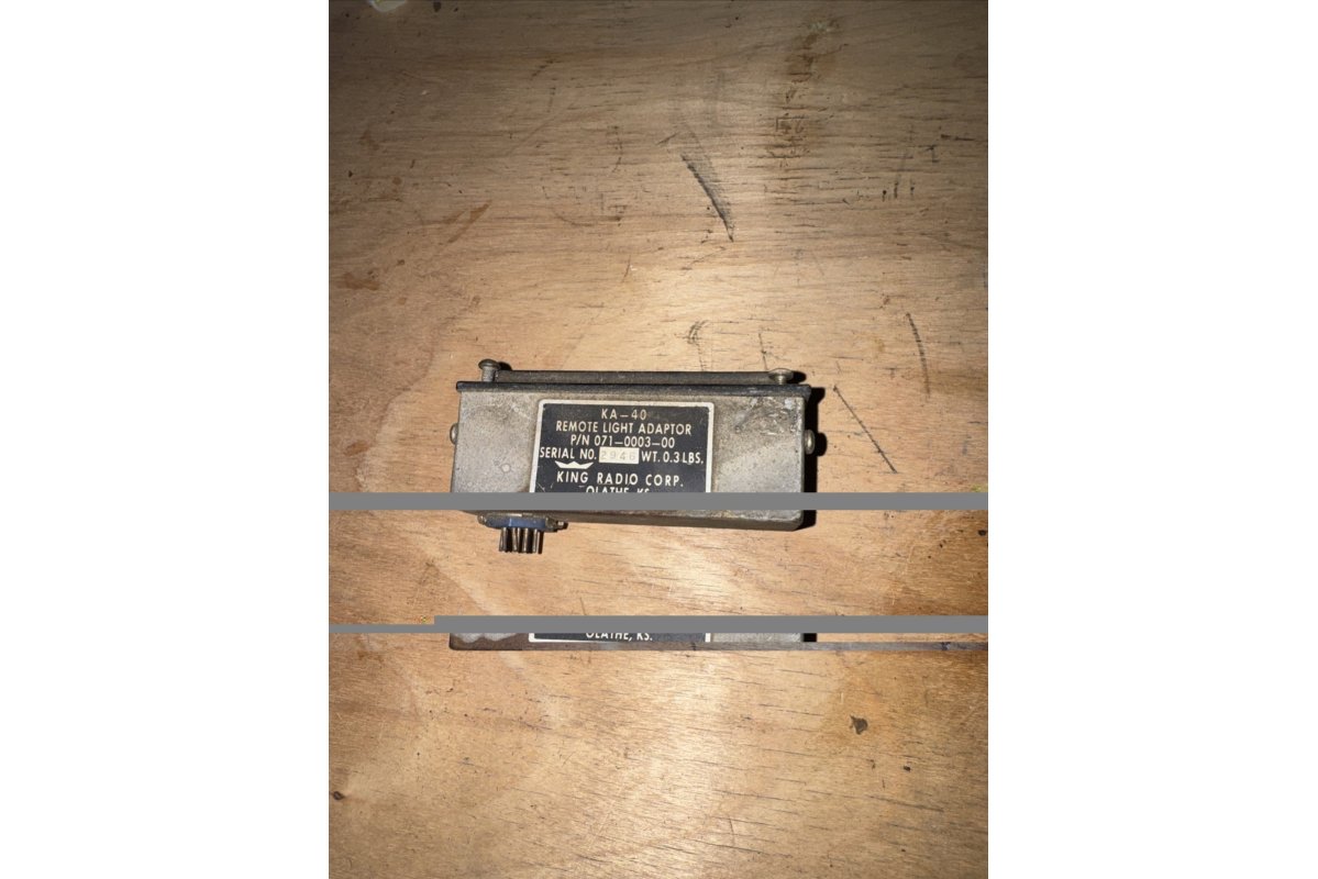 King Radio 071-000300 KA-40 Remote Light Adapter