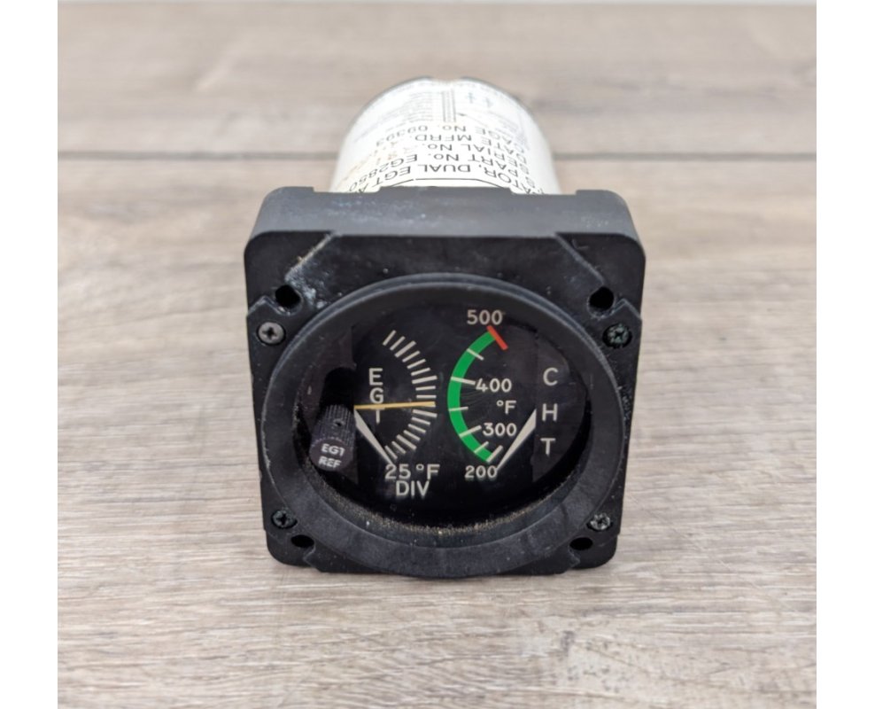 Cessna Dual EGT-CHT Indicator S3305-6 EG2850-08040 Working