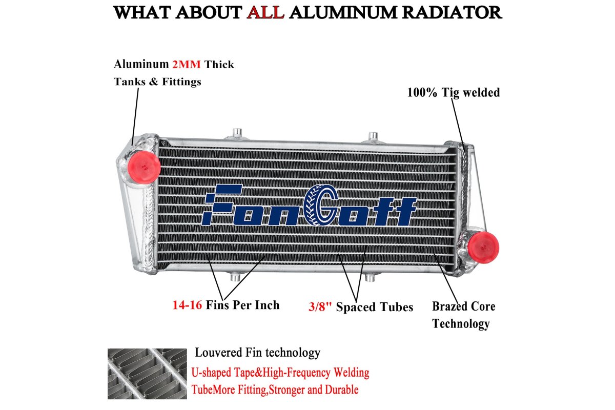 Fongoff Aluminum Radiator FOR Ultralight Rotax