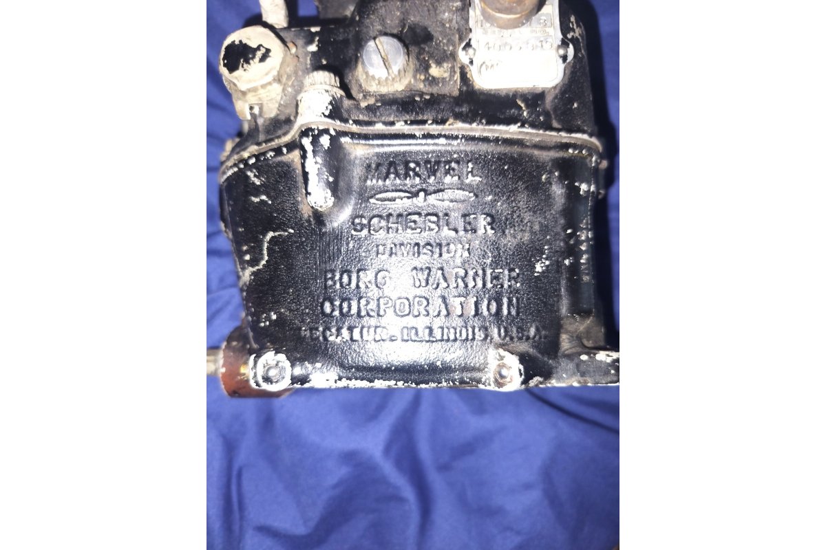 Marvel Schebler Carburetor Aircraft Broken Top For Parts