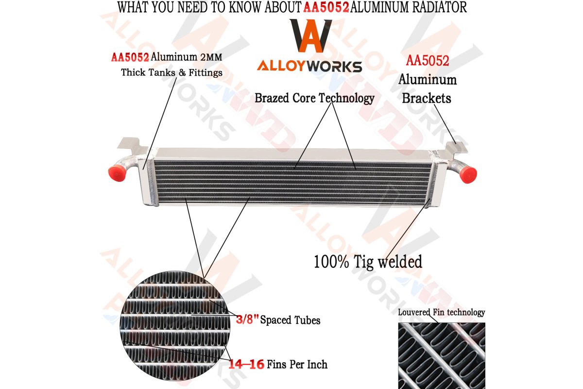 1997 Alloyworks 2 Row Aluminum Radiator For