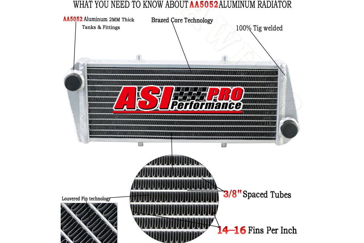Asi Performance ASI Aluminum 2 Row Radiator