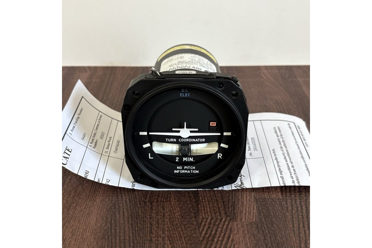 Electric Gyro Corp OVERHAULED TURN COORDINATOR W