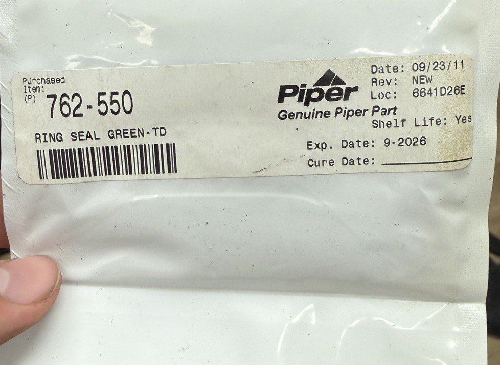 Piper NEW PN 762-550 Ring Seal
