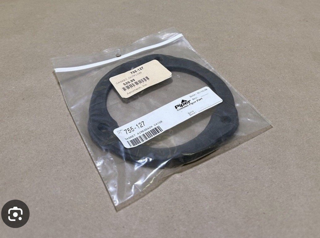 Piper NEW AIRESEARCH OUTFLOW GASKET PN: